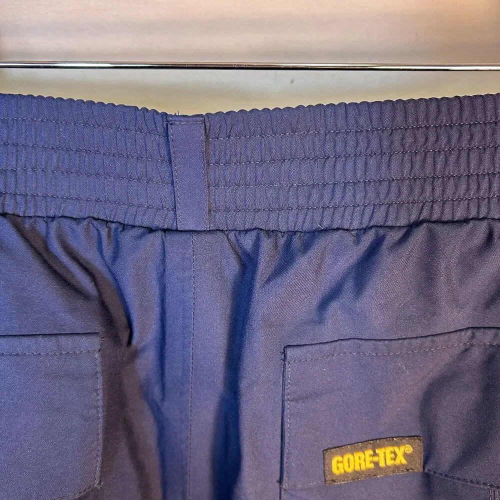 VTG Zero Restriction Navy Gore-Tex Shell Waterproof Outdoor Golf Pants Size L
